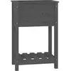 vidaXL Jardinière avec étagère Gris 54x34,5x81 cm Bois massif de pin