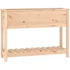 vidaXL Jardinière avec étagère 111,5x34,5x81 cm Bois massif de pin