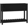 vidaXL Jardinière avec étagère Noir 111,5x34,5x81cm Bois massif de pin
