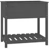 vidaXL Jardinière avec étagère Gris 82,5x54x81 cm Bois massif de pin