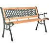 vidaXL Banc de jardin 116 cm Fonte et bois massif de sapin