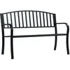 vidaXL Banc de jardin Noir 120 cm Acier