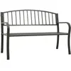 vidaXL Banc de jardin Gris 120 cm Acier