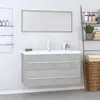 vidaXL Ensemble de meubles de salle de bain 3 pcs Gris béton