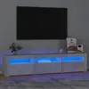 vidaXL Meuble TV avec lumières LED Gris béton 180x35x40 cm