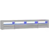 vidaXL Meuble TV avec lumières LED Sonoma gris 240x35x40 cm