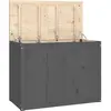 vidaXL Boîte à linge Gris 88,5x44x66 cm Bois massif de pin