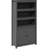 vidaXL Buffet haut Gris 80x35x154 cm Bois massif de pin