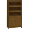 vidaXL Buffet haut Marron miel 80x35x154 cm Bois massif de pin