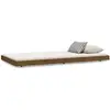 vidaXL Cadre de lit Marron miel 100x200 cm Bois de pin massif