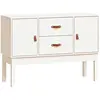 vidaXL Buffet Blanc 110x40x78 cm Bois massif de pin