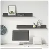 vidaXL Étagères murales 2 pcs Gris 80x11x9 cm Bois de pin massif