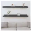 vidaXL Étagères murales 2 pcs Gris 110x12x9 cm Bois de pin massif