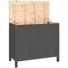 vidaXL Boîte à linge Gris 88,5x44x76 cm Bois massif de pin