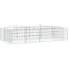 vidaXL Lit surélevé à gabions arqué 200x100x50 cm Fer galvanisé