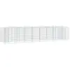 vidaXL Lit surélevé à gabions arqué 400x100x100 cm Fer galvanisé