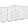 vidaXL Panier de gabions arqué 400x50x180/200 cm Fer galvanisé