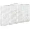 vidaXL Panier de gabions arqué 400x50x220/240 cm Fer galvanisé