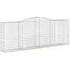vidaXL Panier de gabions arqué 400x50x140/160 cm Fer galvanisé