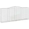 vidaXL Panier de gabions arqué 400x50x160/180 cm Fer galvanisé