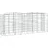 vidaXL Lit surélevé à gabions arqué 200x50x100 cm Fer galvanisé