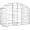 vidaXL Panier de gabions arqué 100x50x60/80 cm Fer galvanisé
