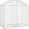 vidaXL Panier de gabions arqué 100x50x80/100 cm Fer galvanisé