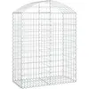 vidaXL Panier de gabions arqué 100x50x120/140 cm Fer galvanisé