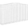 vidaXL Panier de gabions arqué 400x50x220/240 cm Fer galvanisé
