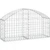 vidaXL Panier de gabions arqué 100x30x40/60 cm Fer galvanisé