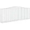 vidaXL Panier de gabions arqué 400x50x140/160 cm Fer galvanisé