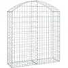 vidaXL Panier de gabions arqué 100x30x100/120 cm Fer galvanisé