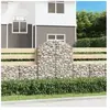 vidaXL Panier de gabions arqué 100x30x120/140 cm Fer galvanisé