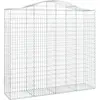 vidaXL Panier de gabions arqué 200x50x180/200 cm Fer galvanisé