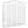 vidaXL Panier de gabions arqué 200x50x200/220 cm Fer galvanisé