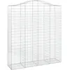 vidaXL Panier de gabions arqué 200x50x220/240 cm Fer galvanisé