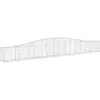 vidaXL Panier de gabions arqué 400x30x40/60 cm Fer galvanisé