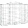 vidaXL Panier de gabions arqué 200x50x140/160 cm Fer galvanisé