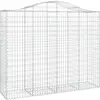 vidaXL Panier de gabions arqué 200x50x160/180 cm Fer galvanisé