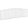 vidaXL Panier de gabions arqué 400x30x100/120 cm Fer galvanisé