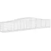 vidaXL Panier de gabions arqué 400x50x60/80 cm Fer galvanisé
