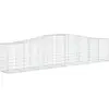 vidaXL Panier de gabions arqué 400x50x80/100 cm Fer galvanisé