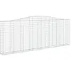 vidaXL Panier de gabions arqué 400x30x140/160 cm Fer galvanisé