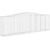 vidaXL Panier de gabions arqué 400x50x120/140 cm Fer galvanisé