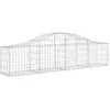 vidaXL Panier de gabions arqué 200x30x40/60 cm Fer galvanisé