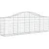 vidaXL Panier de gabions arqué 200x30x60/80 cm Fer galvanisé