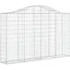 vidaXL Panier de gabions arqué 200x30x120/140 cm Fer galvanisé