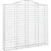 vidaXL Panier de gabions arqué 200x30x180/200 cm Fer galvanisé