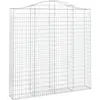 vidaXL Panier de gabions arqué 200x30x200/220 cm Fer galvanisé
