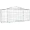 vidaXL Panier de gabions arqué 200x50x80/100 cm Fer galvanisé